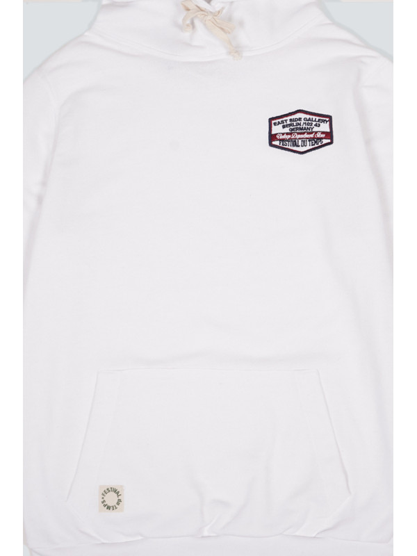 SUDADERA CAPUCHA BLANCA PARCHE BERLÍN