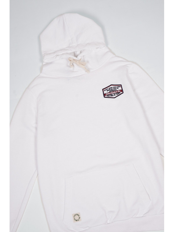 SUDADERA CAPUCHA BLANCA PARCHE BERLÍN
