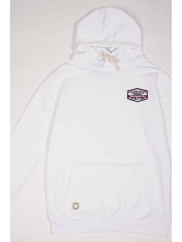 SUDADERA CAPUCHA BLANCA PARCHE BERLÍN