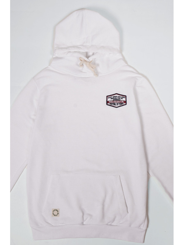 SUDADERA CAPUCHA BLANCA PARCHE BERLÍN