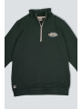 SUDADERA MEDIA CREMALLERA VERDE PARCHE RETRO