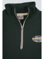 SUDADERA MEDIA CREMALLERA VERDE PARCHE RETRO