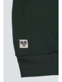 SUDADERA MEDIA CREMALLERA VERDE PARCHE RETRO