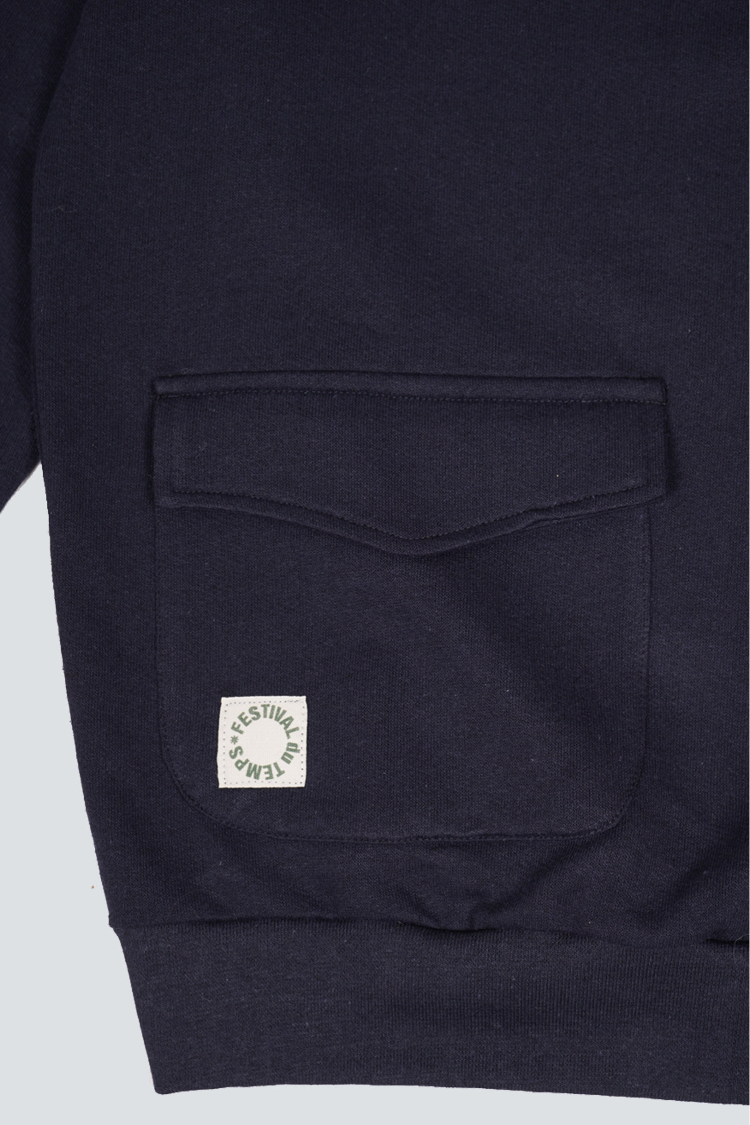 SUDADERA BOLSILLO MEDIA CREMALLERA MARINA