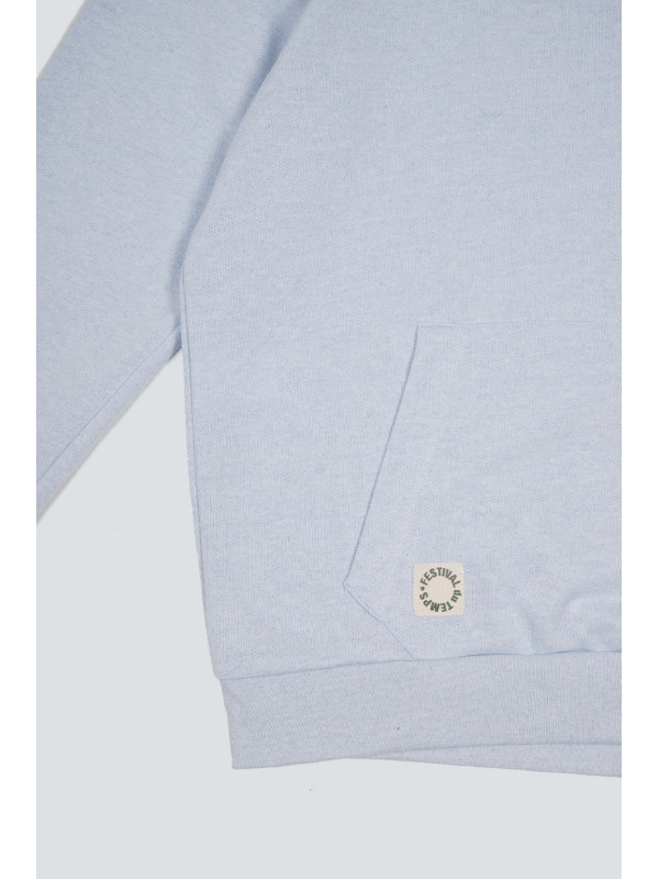 SUDADERA HOODIE CELESTE