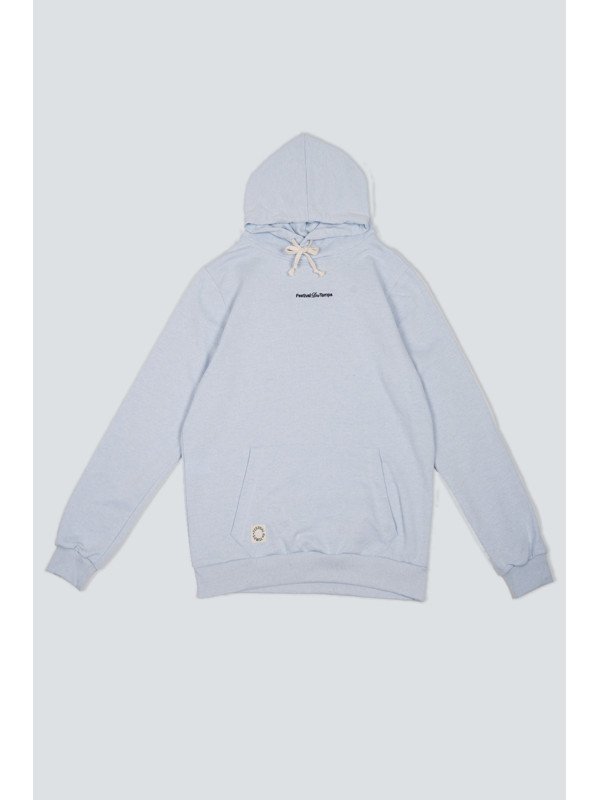 SUDADERA HOODIE CELESTE