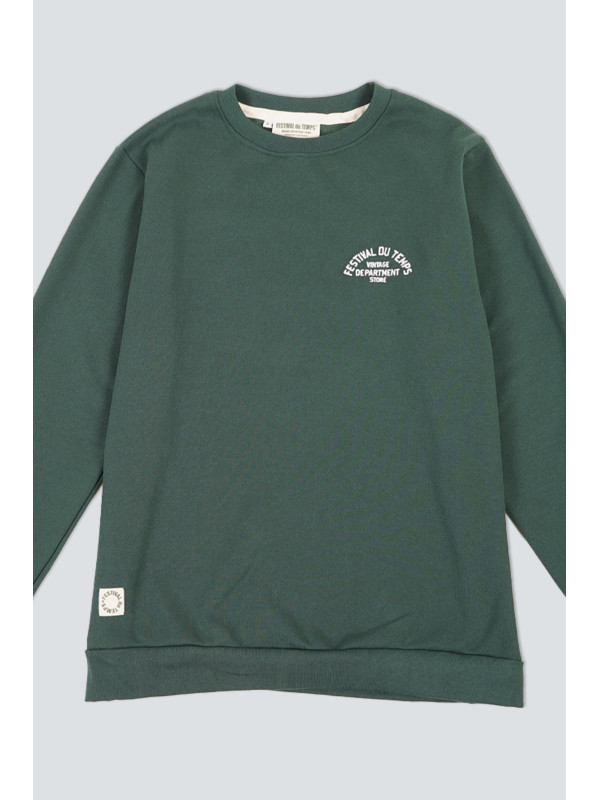 SUDADERA CUELLO REDONDO VERDE