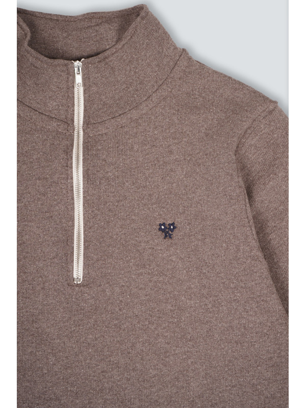 SUDADERA MEDIA CREMALLERA FLOR
