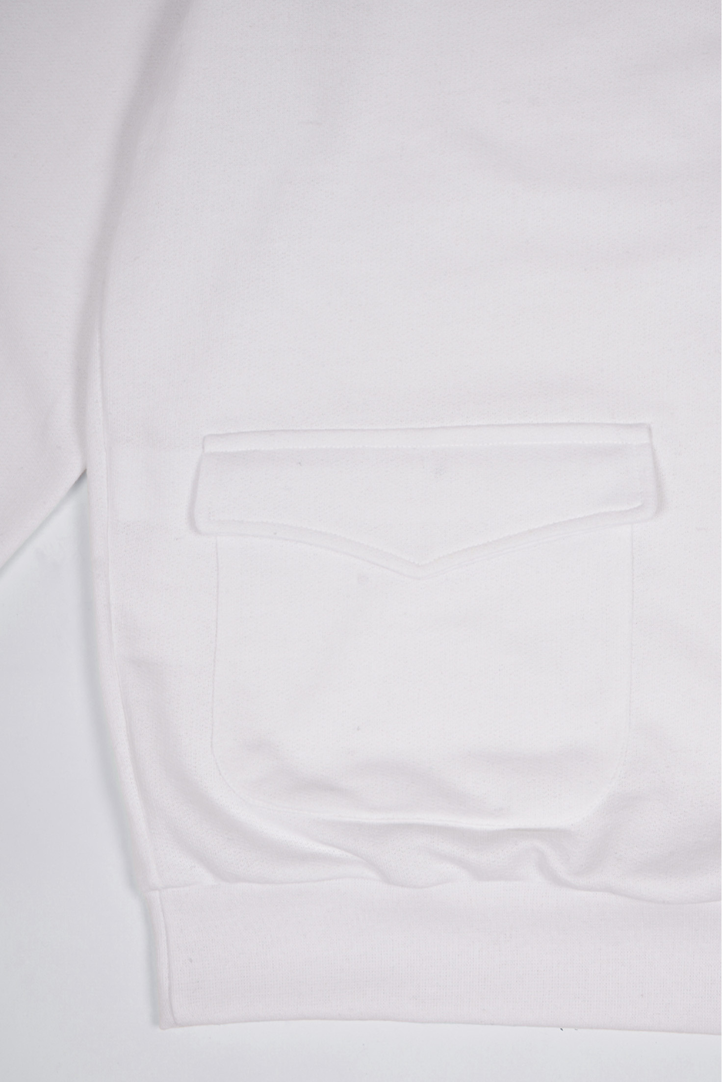 SUDADERA BOLSILLO MEDIA CREMALLERA BLANCA