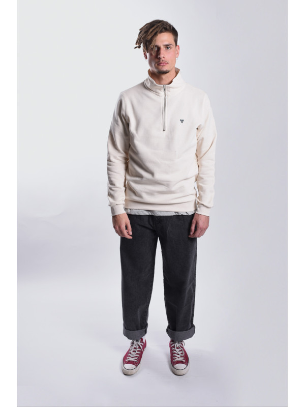 SUDADERA MEDIA CREMALLERA  FLOR