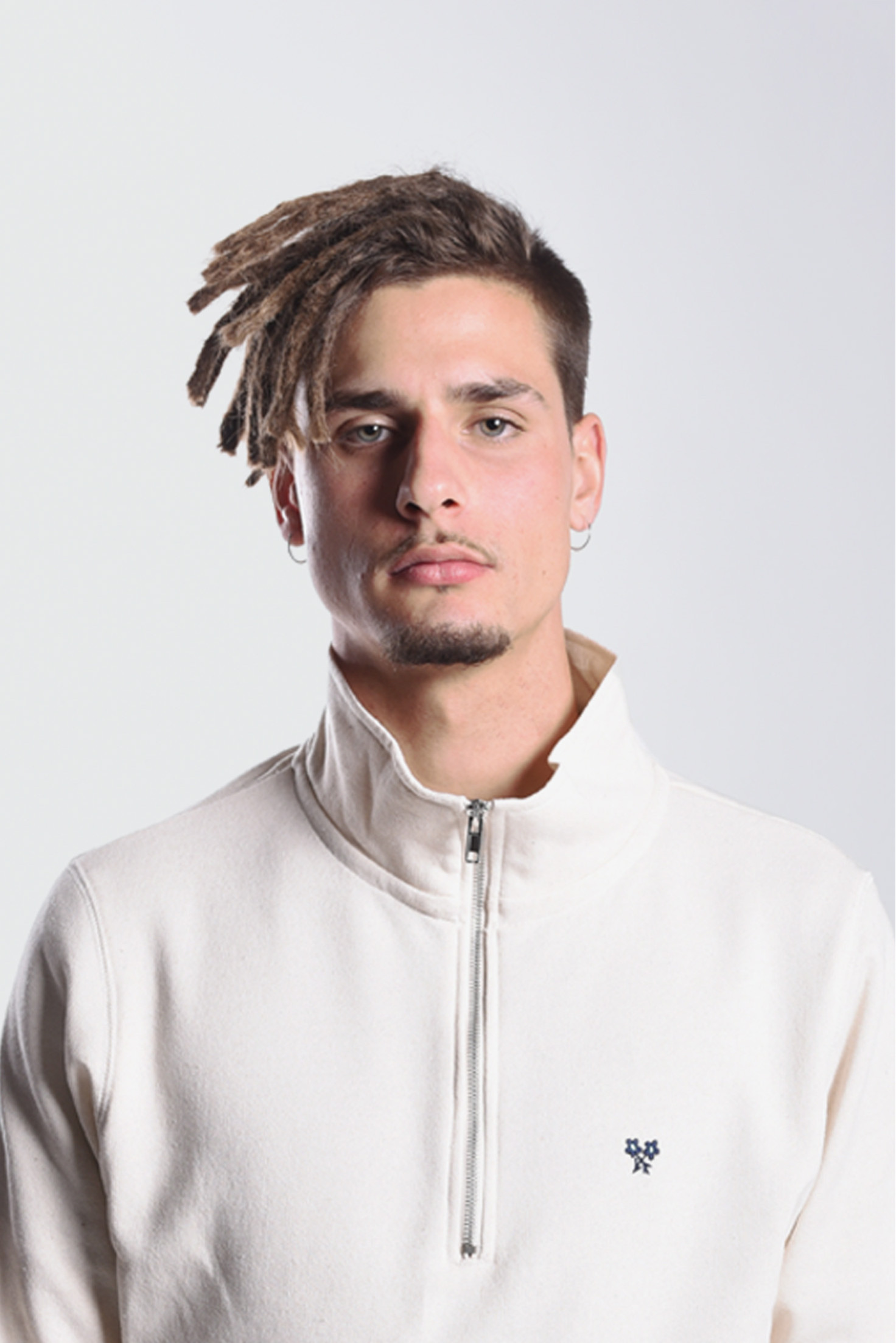 SUDADERA MEDIA CREMALLERA  FLOR