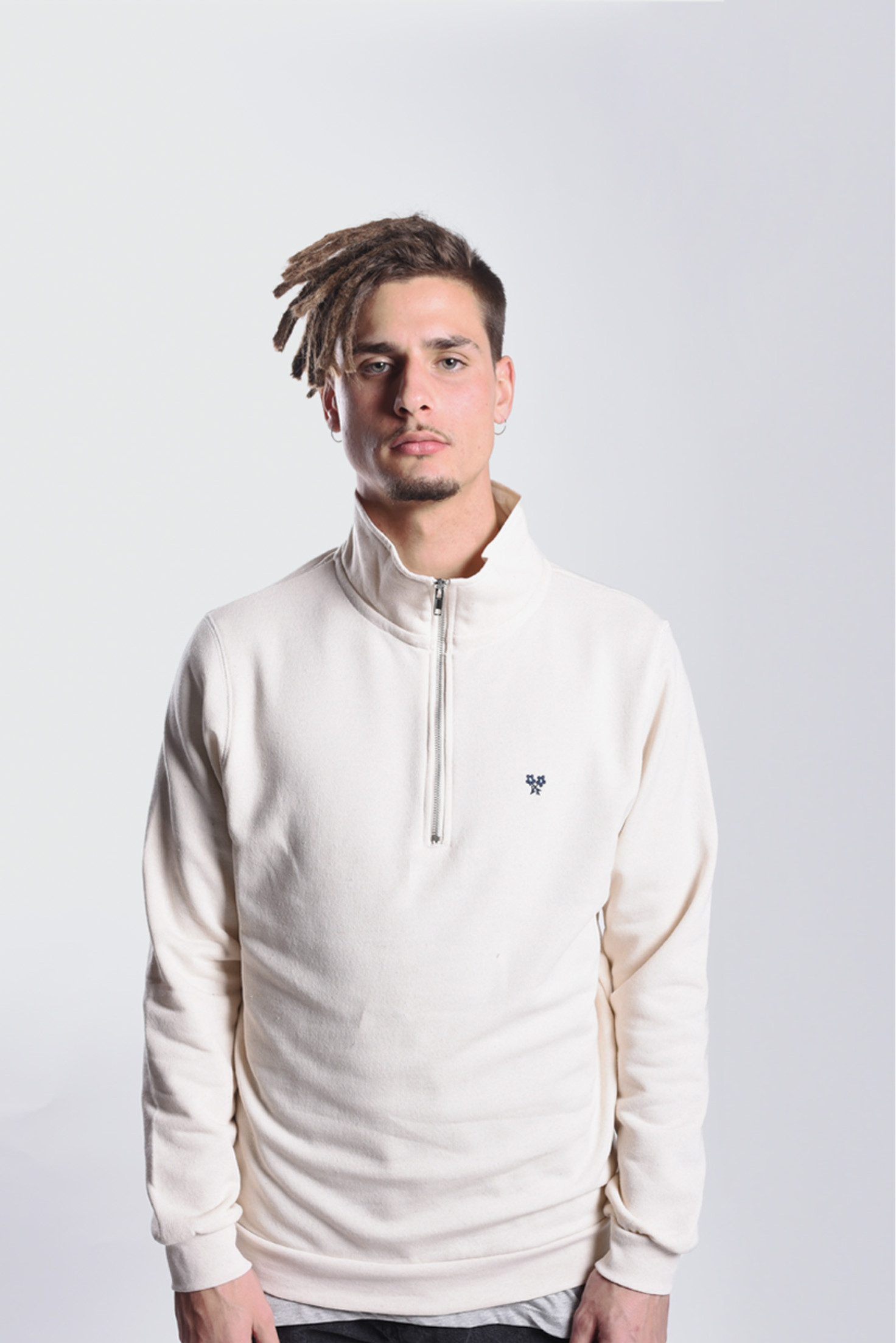 SUDADERA MEDIA CREMALLERA  FLOR