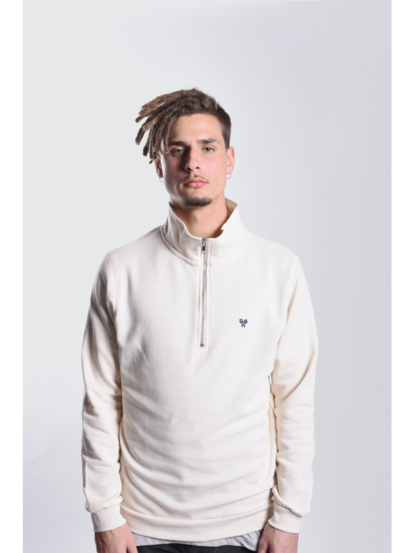 SUDADERA MEDIA CREMALLERA  FLOR