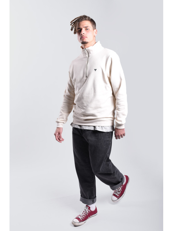 SUDADERA MEDIA CREMALLERA  FLOR