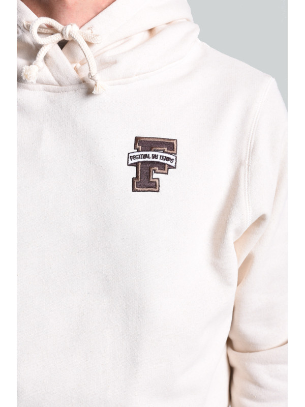 SUDADERA BEIGE CAPUCHA F