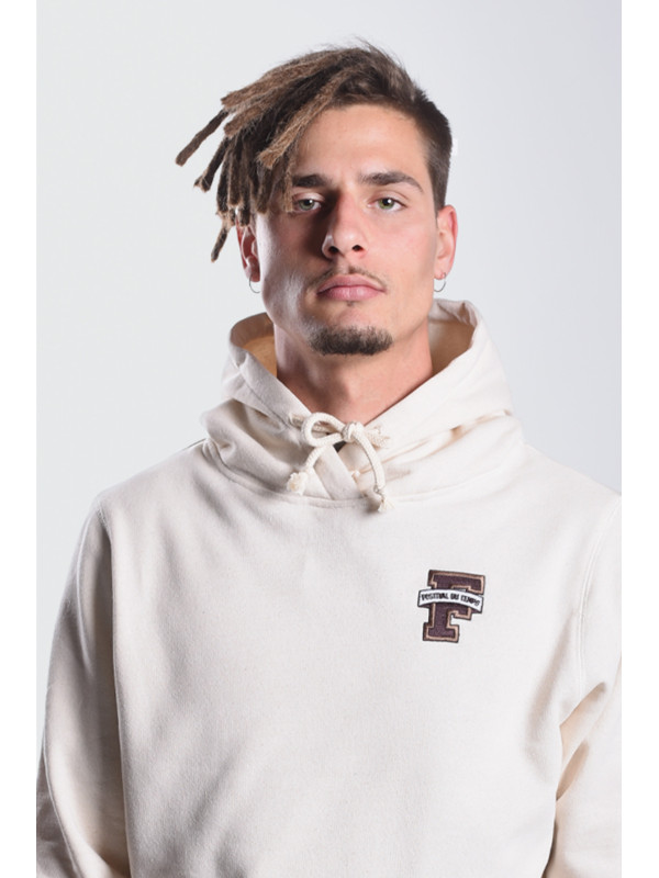 SUDADERA BEIGE CAPUCHA F