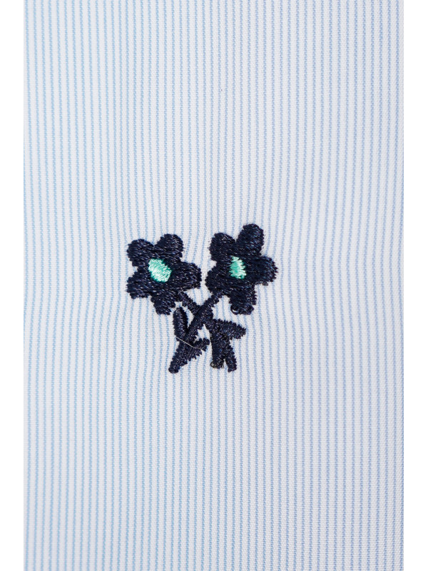 CAMISA MIL RAYAS CUELLO HÍBRIDO