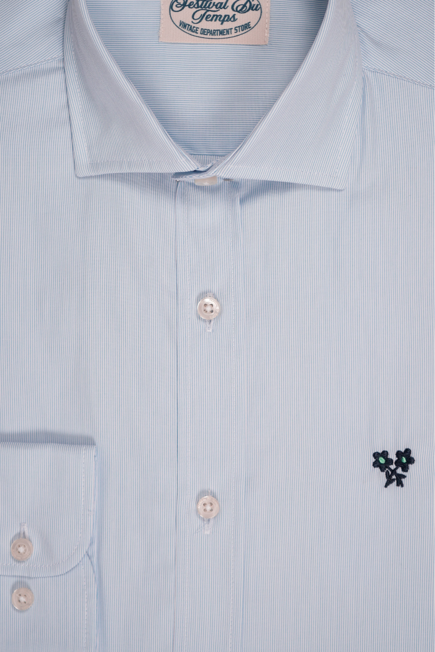 CAMISA MIL RAYAS CUELLO HÍBRIDO