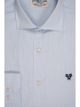 CAMISA MIL RAYAS CUELLO HÍBRIDO