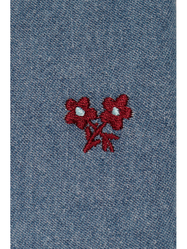 CAMISA DENIM CUELLO HÍBRIDO